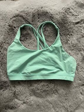lululemon athletica Mint Green Cross-Back Sports Bra Size Medium